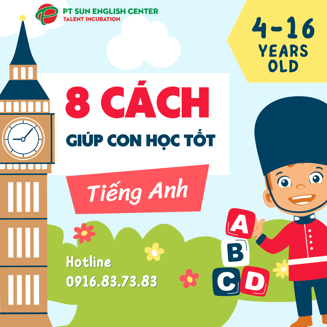 8 cách giúp con học tốt tiếng anh