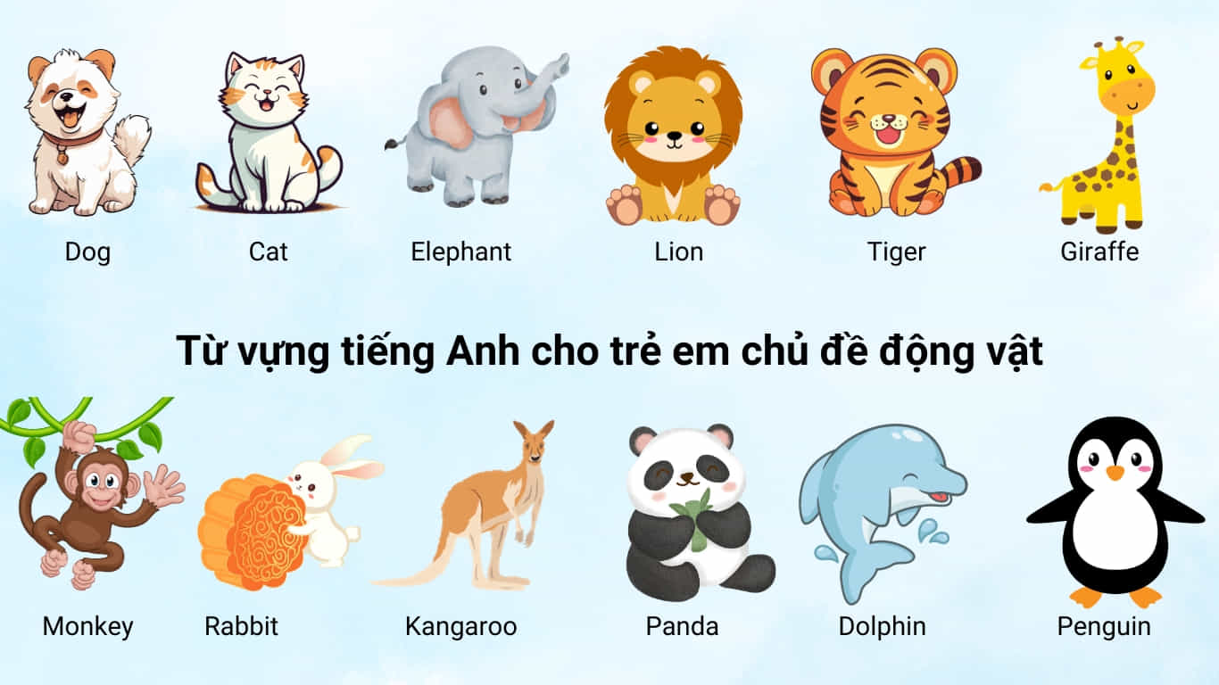 Từ vựng cơ bản về chủ đề Động vật 